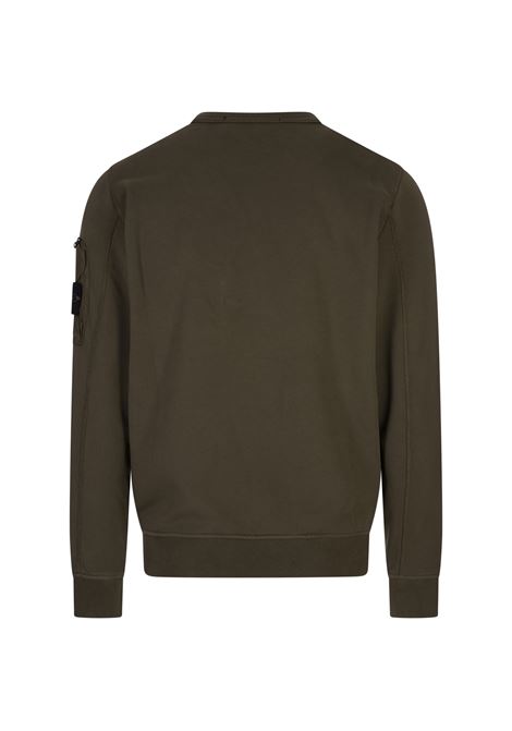 Felpa Verde Militare Con Applicazione STONE ISLAND | K1S156100003-S0123V0054